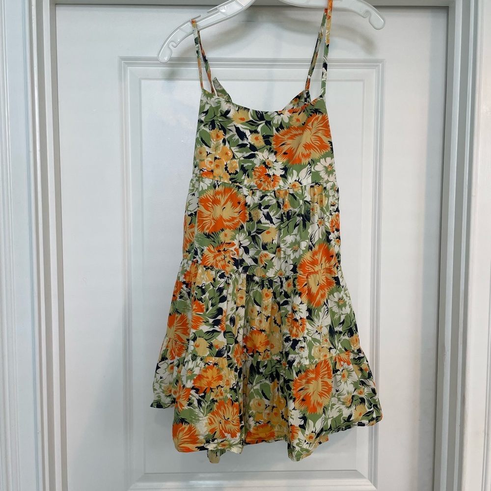 Faithfull the Brand floral tie back mini dress
